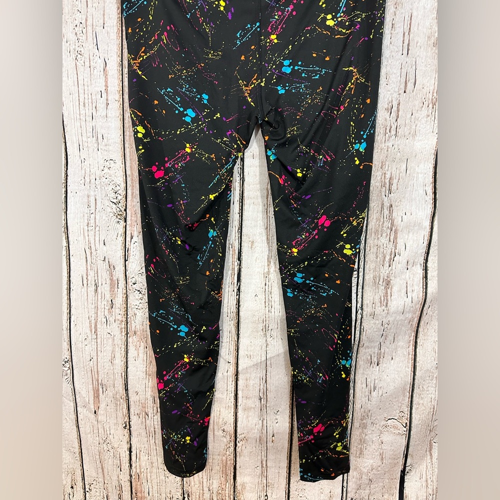 Neon paint splash leggings